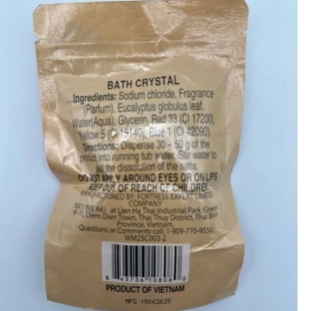 Bloomfield Calm Bath Crystal Tranquil Woods Scent 3.5oz 100g Eucalyptus Pouch